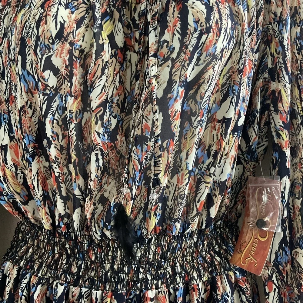 Elegant Multicolor Long Sleeve Dress